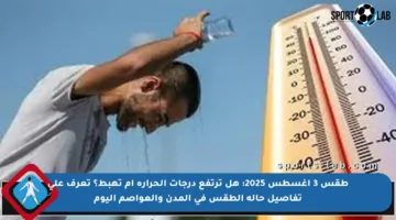 طقس 3 أغسطس 2025: هل ترتفع درجات الحرارة أم تهبط؟ تعرف على تفاصيل حالة الطقس في المدن والعواصم اليوم